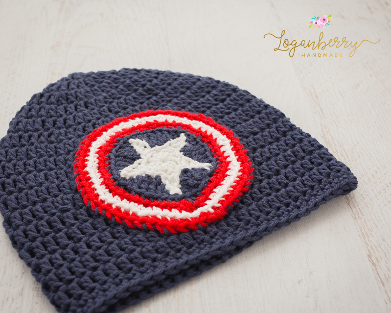 Captain America Beanie Free Crochet Pattern » Loganberry Handmade