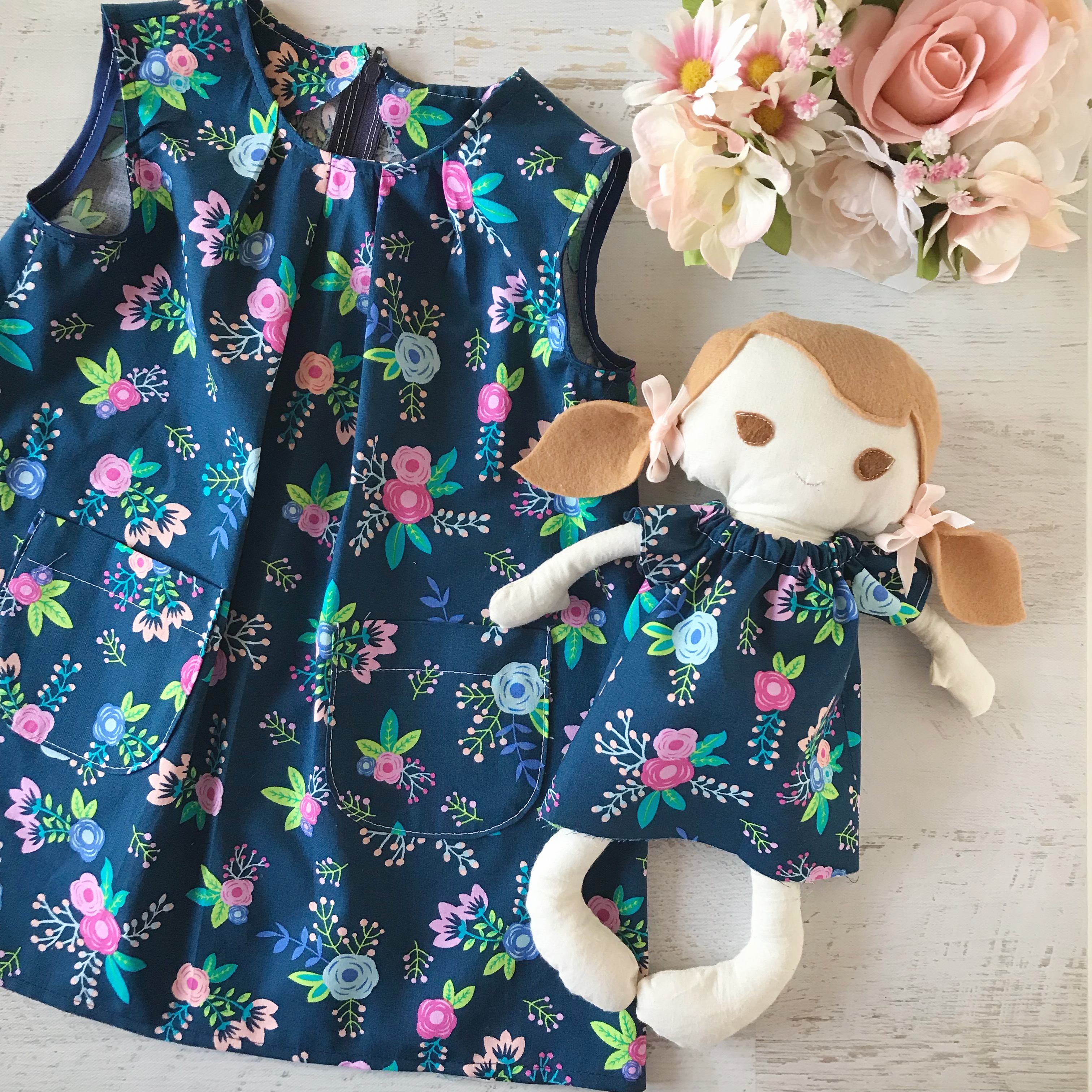little girl and doll matching outfits