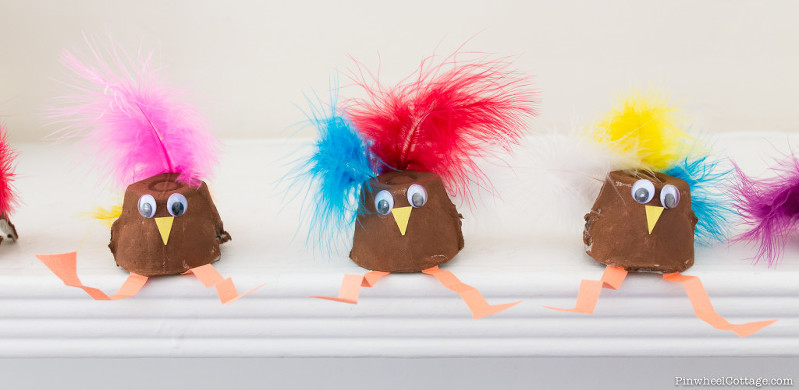 Thanksgiving Kids Craft with Egg Cartons, egg carton turkey, turkey crafts, thanksgiving crafts for kids, diy turkey decorations