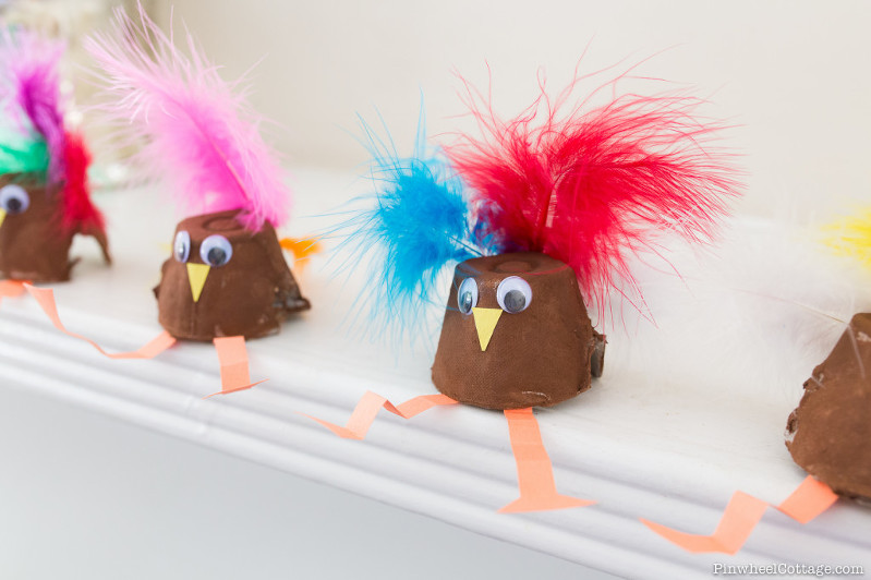 Thanksgiving Kids Craft with Egg Cartons, egg carton turkey, turkey crafts, thanksgiving crafts for kids, diy turkey decorations