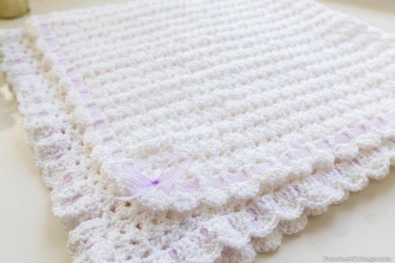 Crochet Baby Afghan White