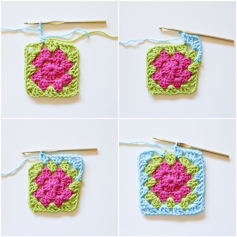 granny square crochet tutorial