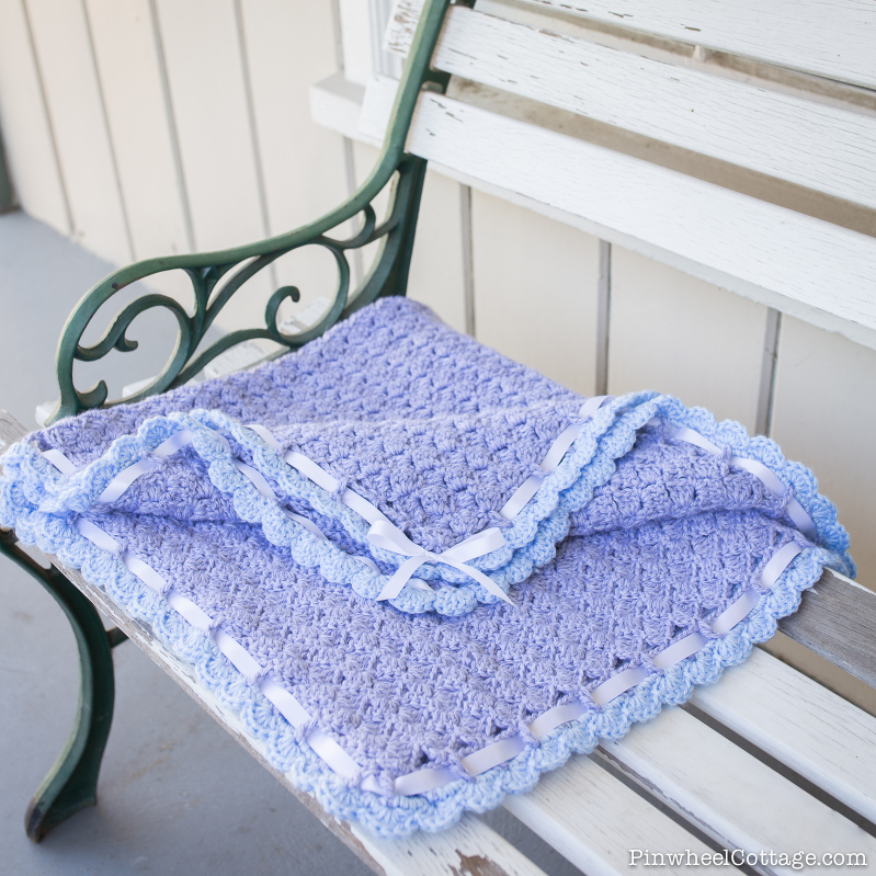 Crochet Baby Blanket with Scalloped Edging-6
