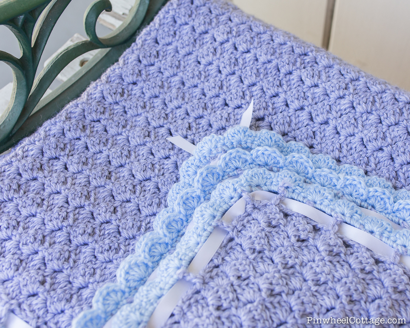 Crochet Baby Blanket with Scalloped Edging-8