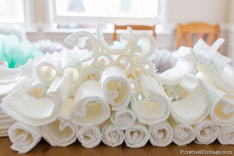 How to Make a Diaper Cake Tower Tutorial