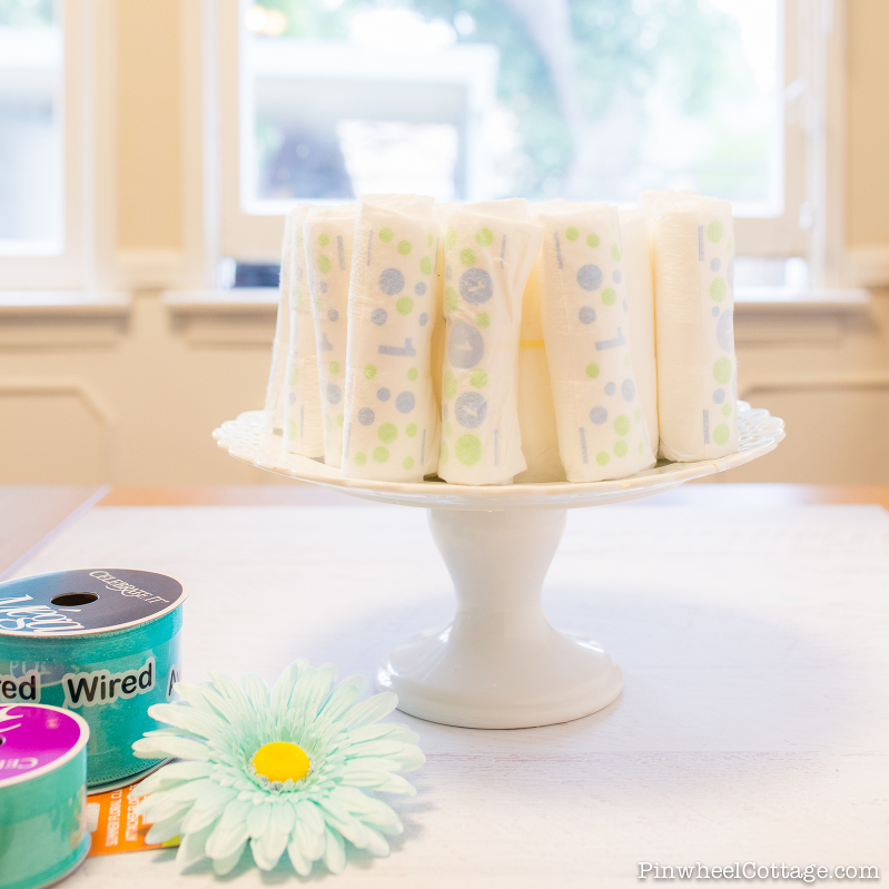 How to Make a Diaper Cake Tower Tutorial-3
