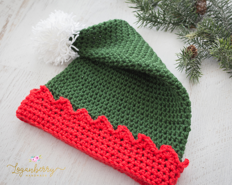 crochet elf hat, free crochet pattern, crochet elf hat pattern, santa