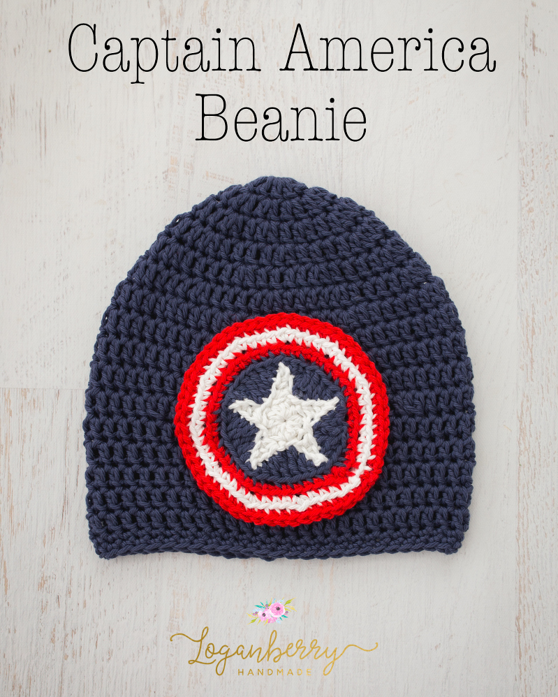 crochet captain america beanie pattern, crochet kids beanie pattern, free crochet pattern, basic crochet hat pattern, crochet beanie for kids, crochet for boys, crochet captain america shield, crochet star pattern, how to crochet a star, how to crochet a circle, how to crochet a beanie for kids, red white and blue beanie