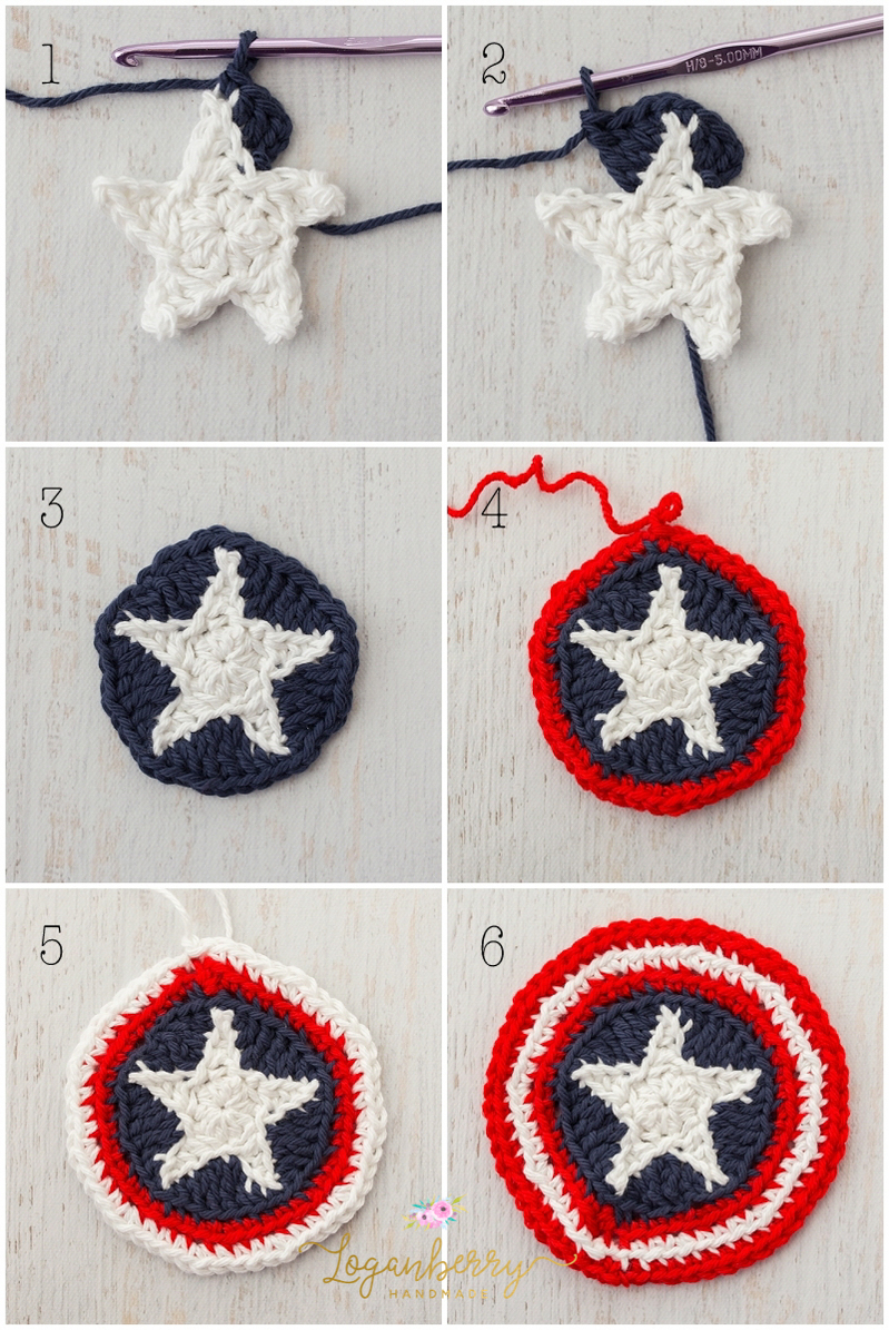 crochet captain america beanie pattern, crochet kids beanie pattern, free crochet pattern, basic crochet hat pattern, crochet beanie for kids, crochet for boys, crochet captain america shield, crochet star pattern, how to crochet a star, how to crochet a circle, how to crochet a beanie for kids, red white and blue beanie, crochet tutorial