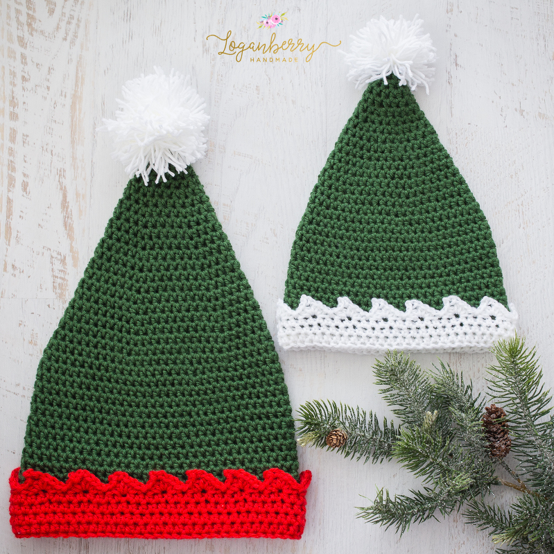 crochet elf hat, free crochet pattern, crochet elf hat pattern, santa