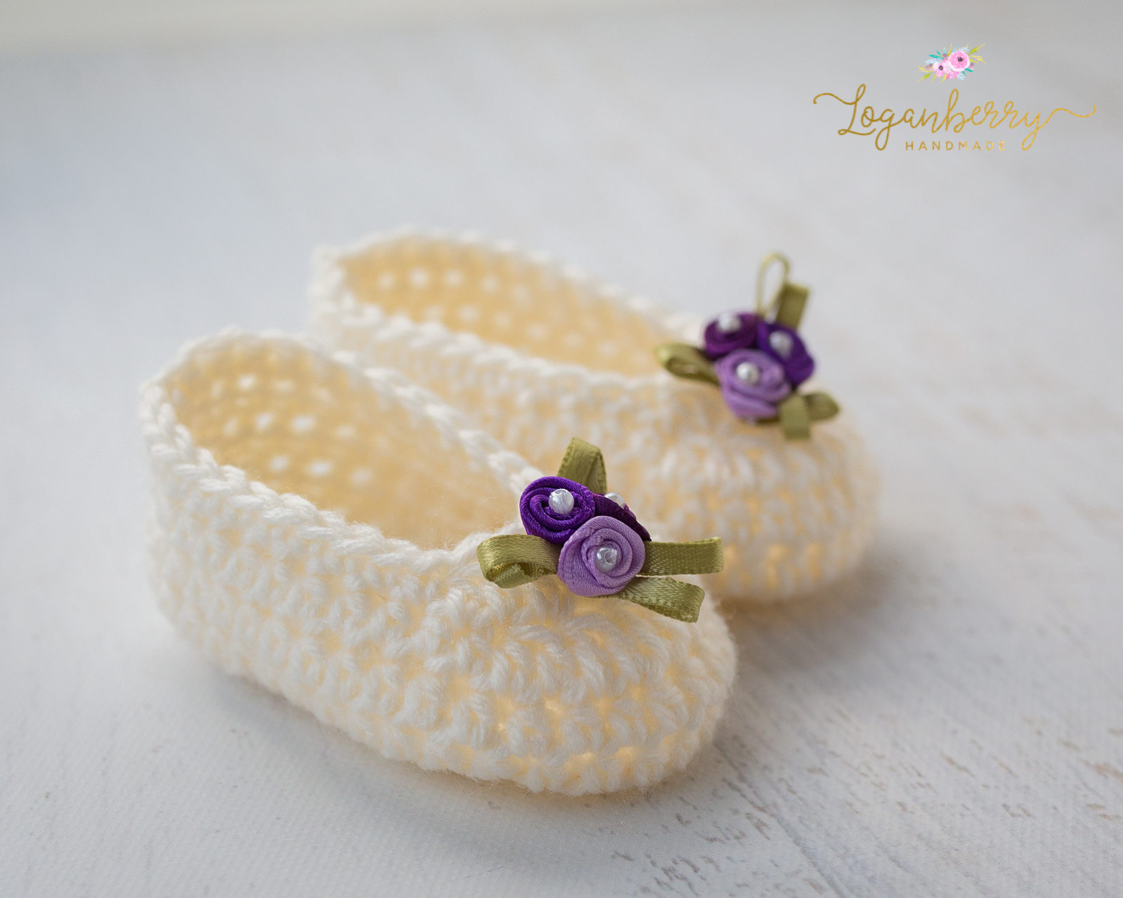 crochet baby slippers