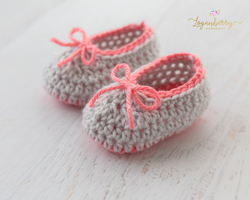 Neon Trim Baby Slippers – Free Crochet Pattern » Loganberry Handmade