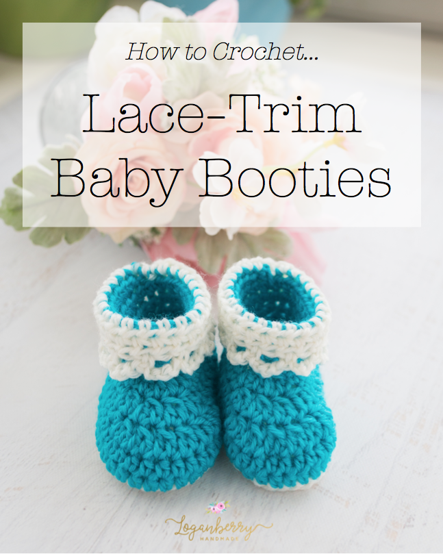 cuffed baby booties crochet pattern