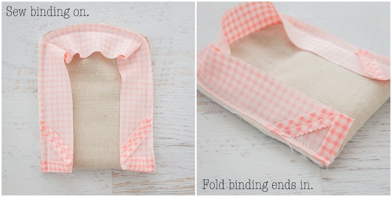 Mini Card Wallet + Sewing Tutorial + Free Pattern, linen wallet, small wallet, easy sewing projects, gingham binding, how to sew a wallet, small hand bag, pouch, coin purse, coin bag
