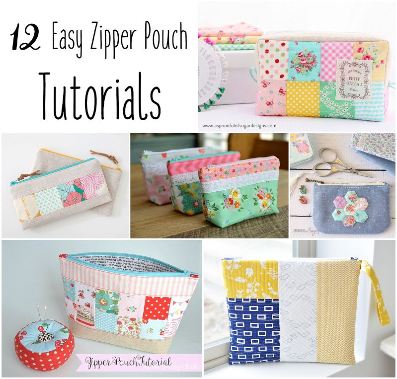 12 Easy Zipper Pouch Tutorials » Loganberry Handmade