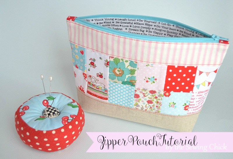 Easy Zippered Pouch Tutorial