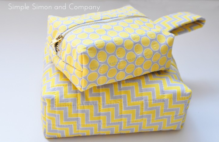 Box Zipper Bag Tutorial + Free Sewing Pattern, DIY, patchwork zipper bag, make-up bag, travel bag, easy sewing projects