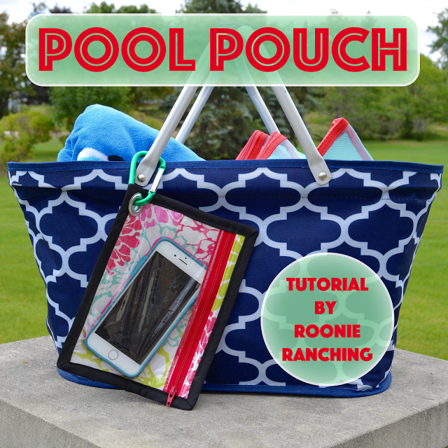 12 Sewing Projects for Summer Fun! + Free patterns + Tutorial, pool pouch, swimming pool sewing, poolside bag