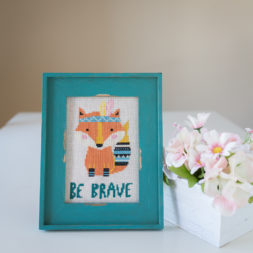 Be Brave Little Fox Cross Stitch, Boho Fox, Native Fox, Cross Stitch Pattern, Cross Stitch for Kids