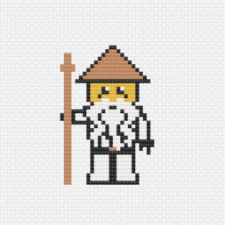 Ninjago Cross Stitch Pattern + Free, Sensei Wu Master Ninja, Master Wu Ninja, lego movie, perler bead pattern, knitting chart, c2c chart, cross-stitch, modern cross-stitch