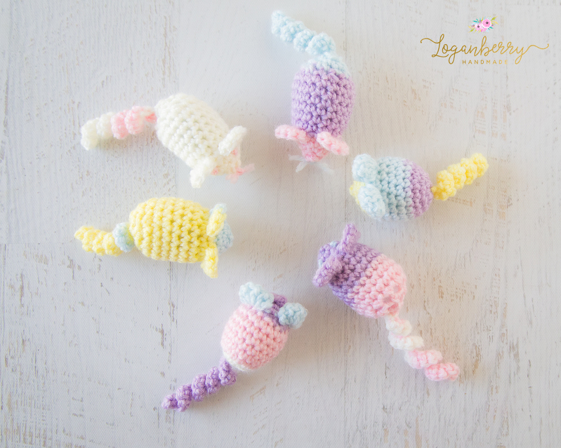 Crochet Mouse Cat Toys + Free Pattern, Catnip Toys, Crochet Mouse, DIY Cat Gifts, Crochet Tutorial, How to Crochet Cat Mouse Toy, Ice Cream Yarn, Sherbet Yarn, Rainbow Yarn