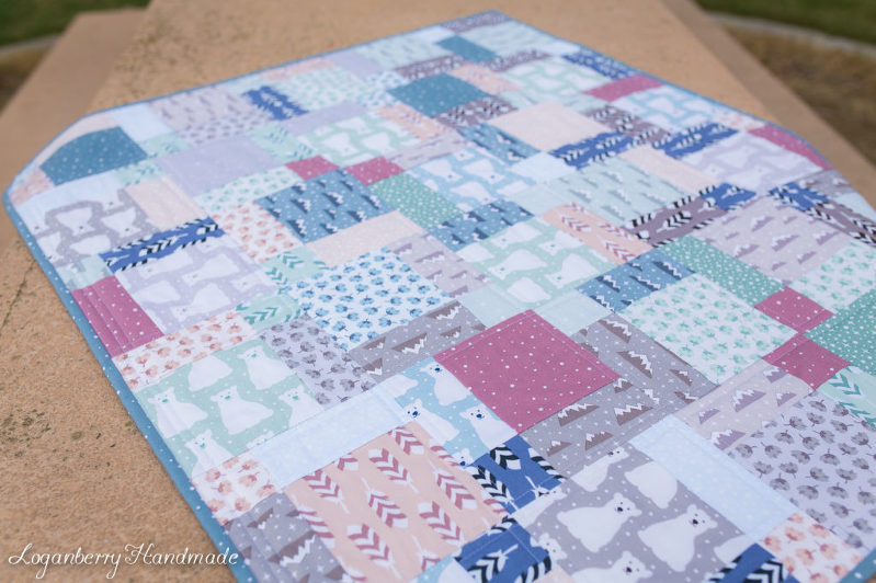 Arctic Polar Bear Quilt, Polar Bear Fabric, Elizabeth Hartman, Animal Quilts, Sewing for Kids, Quilts for Boys, Cats and Quilts, Quilts with Feathers, Mountains, Winter Quilts, Snow