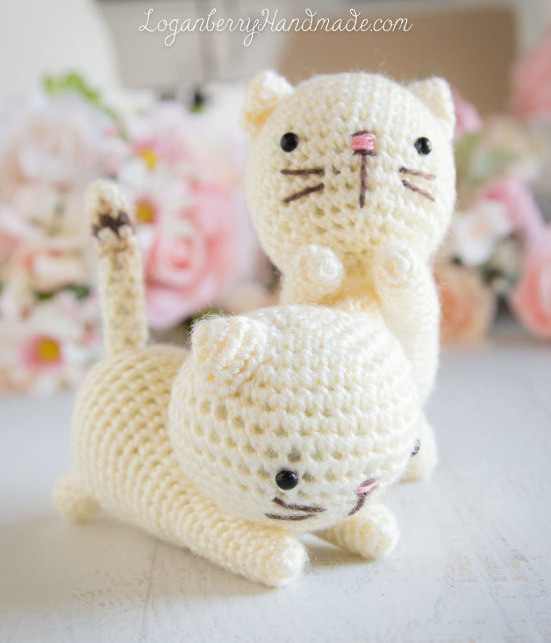 Crochet Cats Pattern, Amigurumi Cats, Free Pattern, Tutorial, Knitted Cats, Crochet Kittens, Lynx Point Siamese Cats, Crochet for Kids