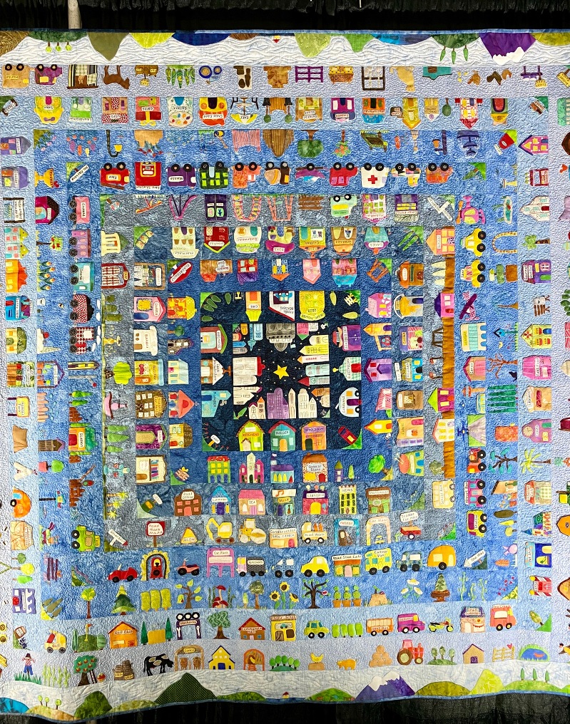 house quilt, neighborhood, square, quilt show
